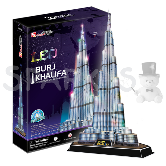 CubicFun - Puzzle 3D Burj Khalifa s LED světlem                    