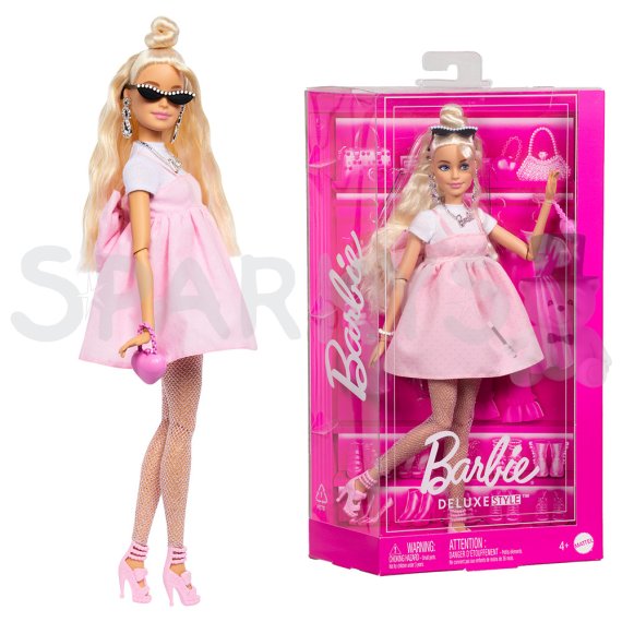 Barbie deluxe modelka - šaty s mašľou                    