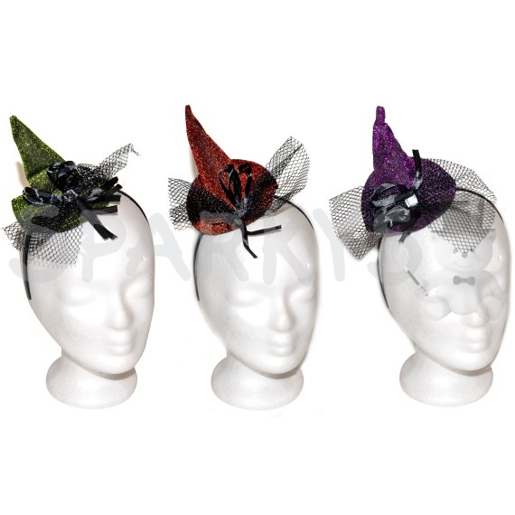 Set karneval - Klobúk čarodejnícky 12 cm, čelenka - viac variant                    