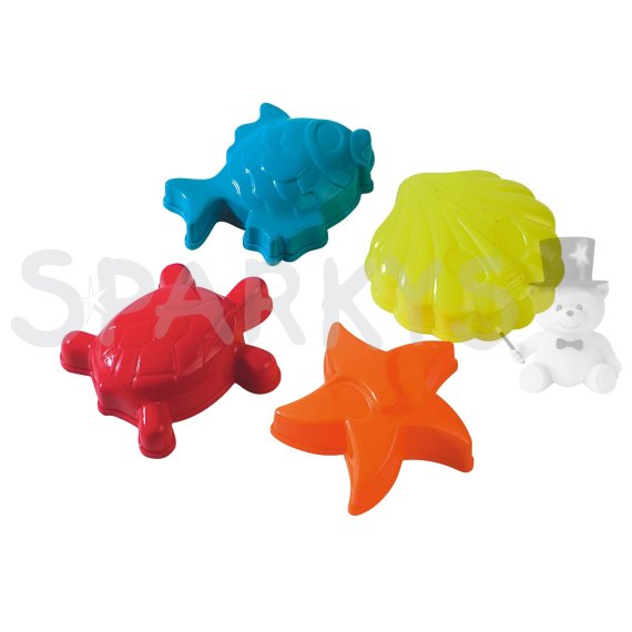 Androni - Bábovky 12 cm morské zvieratká - 4 ks                    