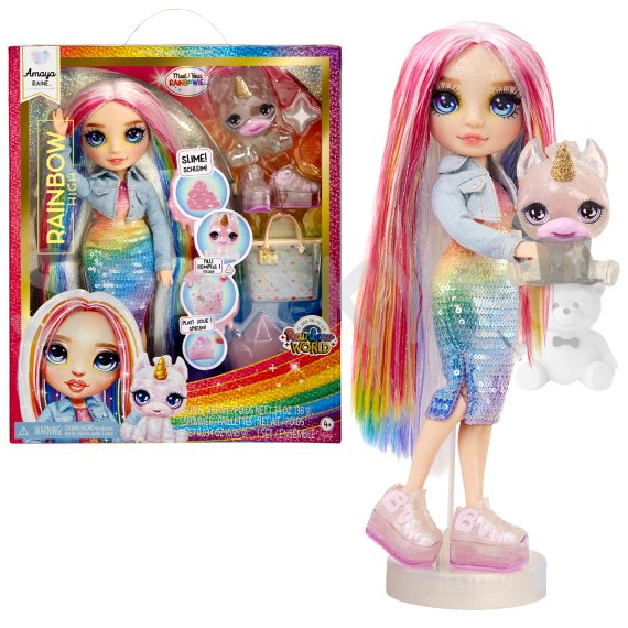 Rainbow High Fashion bábika so zvieratkom - Amaya Raine                    