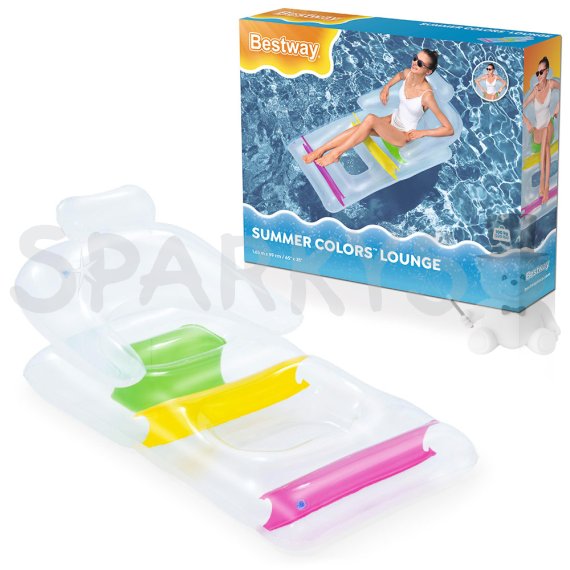 BESTWAY 43011 - Nafukovacie lehátko s opierkou Summer Colors™ 165 x 89 cm                    