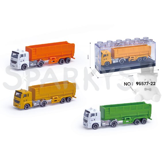 Kovový model smetiarskeho kamiónu s návesom 1:64 - viac druhov                    