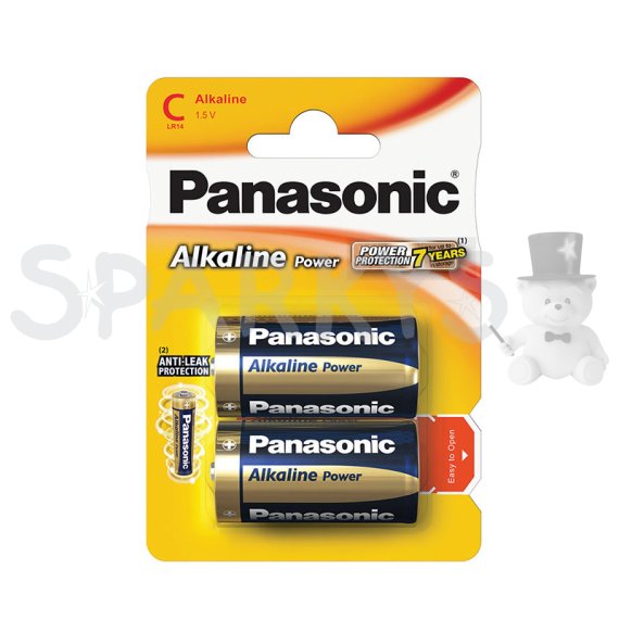 Panasonic - Alkalická malá mono batéria C 2ks                    