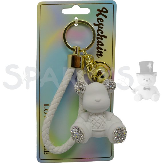 Keychain Prívesok na kľúče - Biely medvedík                    