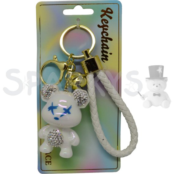 Keychain Prívesok na kľúče - Perleťový medvedík                    