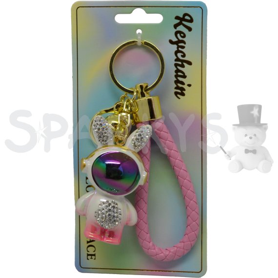 Keychain Prívesok na kľúče - Zajac kozmonaut                    