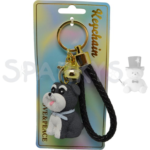 Keychain Prívesok na kľúče - Sediaci pes                    