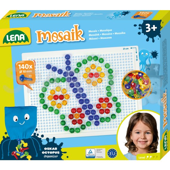 Lena Mozaika malá 10mm transparentná 140ks                    