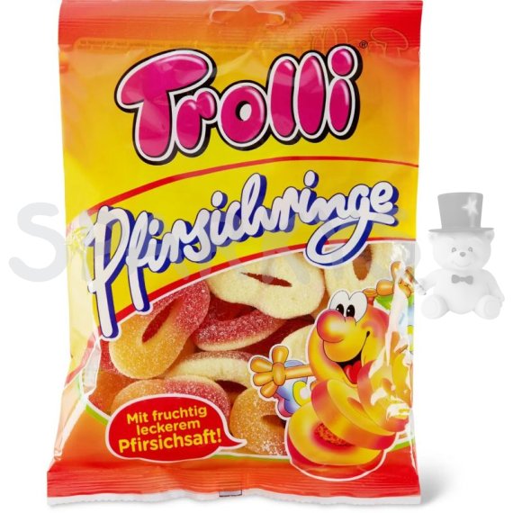 Želé TROLLI 200g sáčok BROSKVOVÁ KOLIESKA s vitamínmi                    
