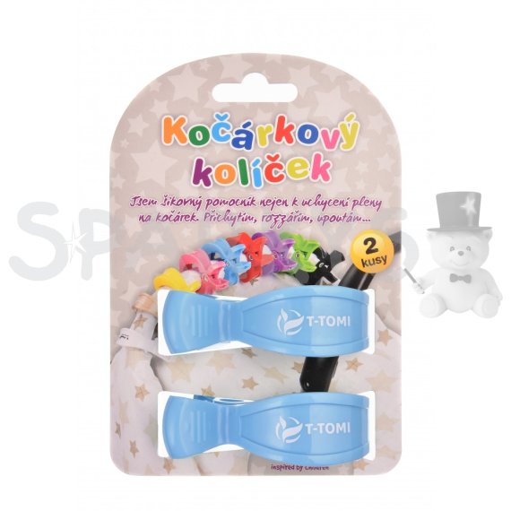 T-Tomi Kočíkový kolíček, pastelovo modrý 2ks                    