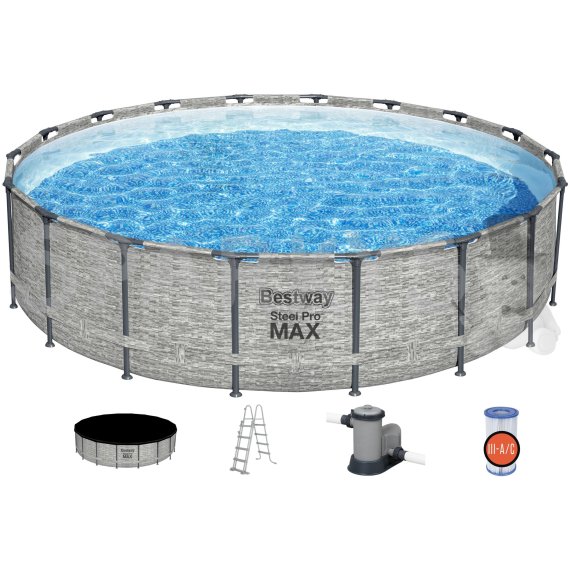 BESTWAY 5618Y - Bazén s konštrukciou Steel Pro Max 549 x 122 cm + kartušová filtrácia                    