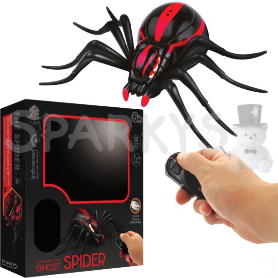 R/C Pavúk s biomimikrami a svietiacimi očami - červený                    