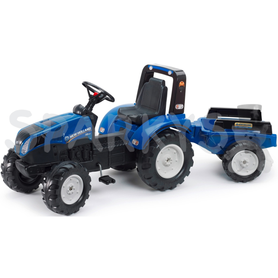 FALK Šlapací traktor 3090B - New Holland T8 s přívěsem                    