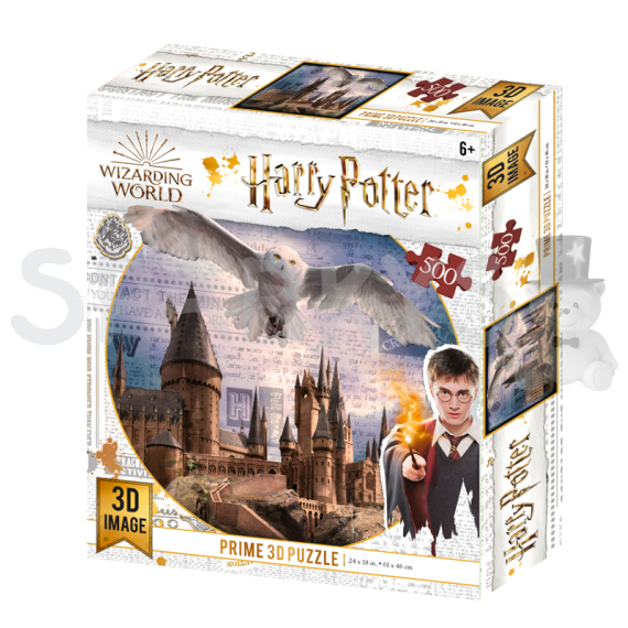 PRIME 3D PUZZLE - Harry Potter - Bradavice a Hedvika 500 dílků                    