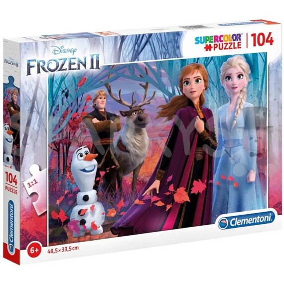 Clementoni - Puzzle Supercolor 104 Frozen 2                    