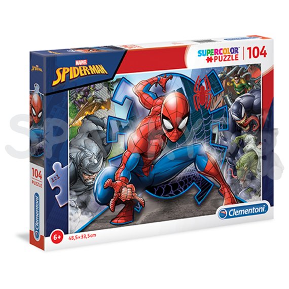Clementoni - Puzzle Supercolor 104 Spider-Man                    