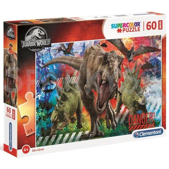 Clementoni - Puzzle Maxi 60 Jurský svet                    