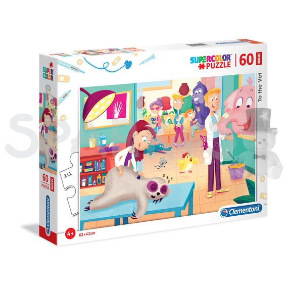 Clementoni - Puzzle Maxi 60 Veterinár                    