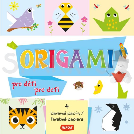 Origami pre deti + farebné papiere                    