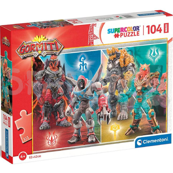 Clementoni - Puzzle Gormiti: Bojovníci MAXI 104 dielikov                    