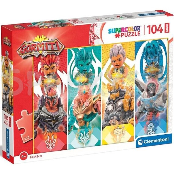 Clementoni - Puzzle Gormiti: Poslovia s náramkami MAXI 104 dielikov                    