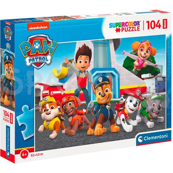 Clementoni - Puzzle Maxi 104 Labková Patrola                    