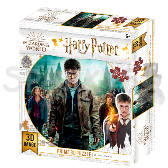 PRIME 3D PUZZLE - Harry Potter - Harry, Hermione and Ron 500 dílků                    