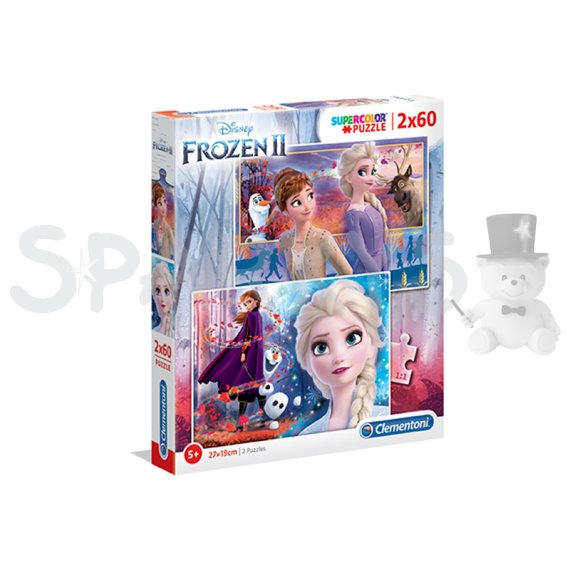 Clementoni - Puzzle Supercolor 2x60 Frozen2                    