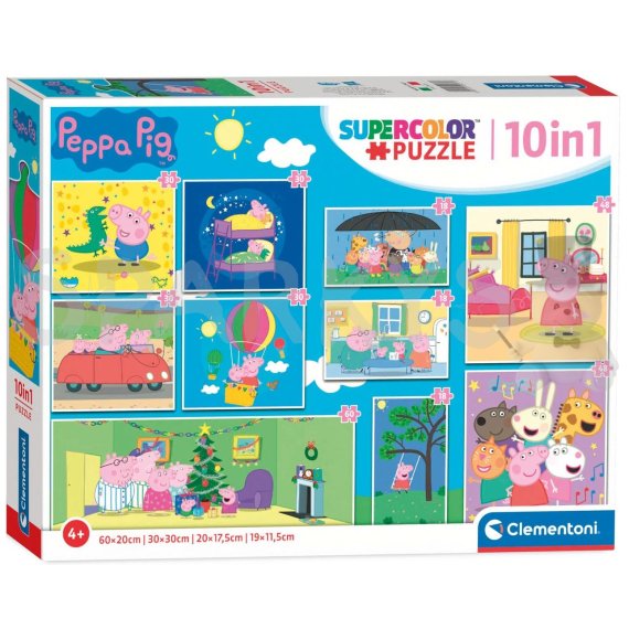 Clementoni - Puzzle Prasiatko Peppa 10v1                    