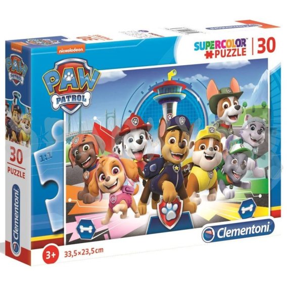 Clementoni - Puzzle Supercolor 30 Labková Patrola                    