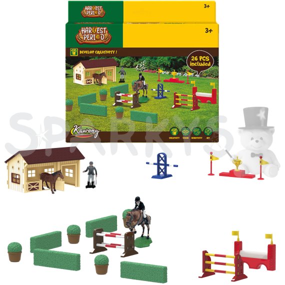 FARM SERVICE - Jazdecký športový hrací set PARKUR 26 ks                    