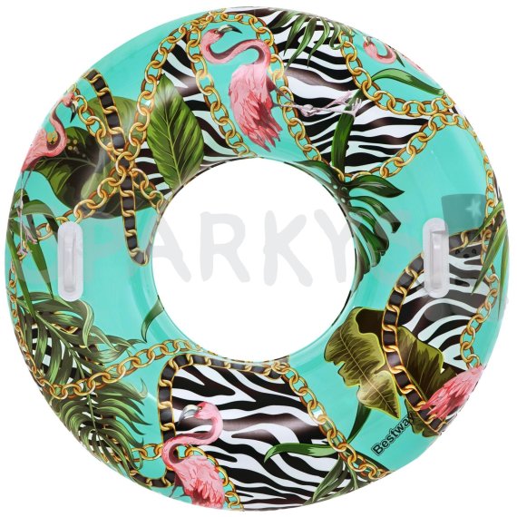 BESTWAY 36302 - Nafukovací kruh 114 cm Floral Fantasy Swim Ring                    