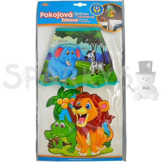 Detská nástenná 3D lampa Safari                    
