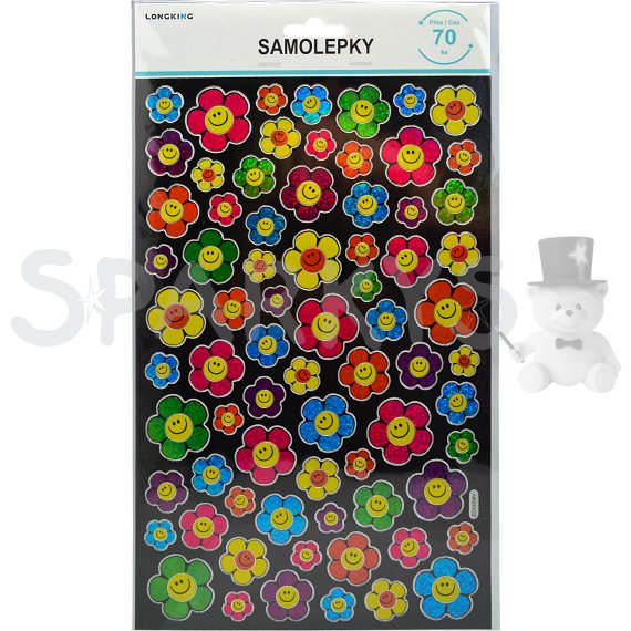 Samolepky - Kvietky 100 ks                    
