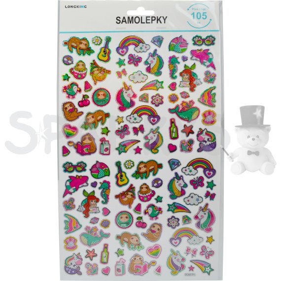 Samolepky - Dúhový kúzelný svet 100 ks                    