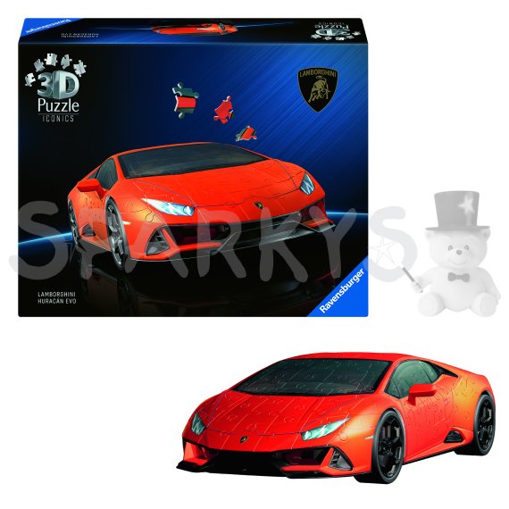 3D Puzzle Iconics: Lamborghini Huracán Evo oranžové                    