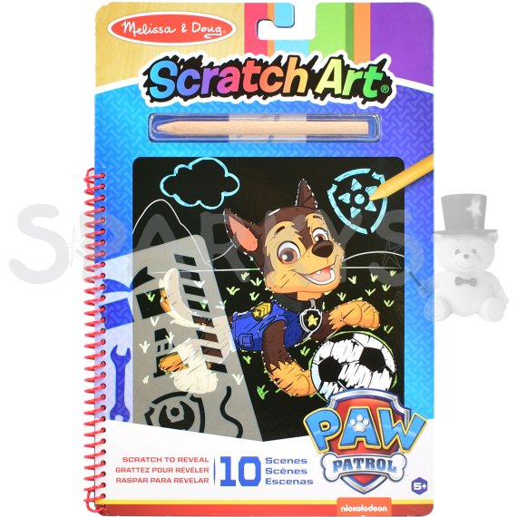 Melissa &amp; Doug - Labková patrola - Škrabacie obrázky - Chase                    