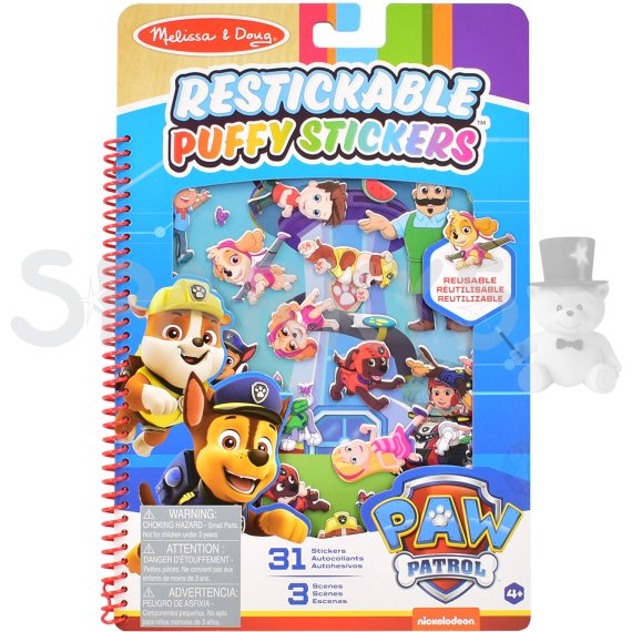 Melissa &amp; Doug - Labková patrola - Kniha s puffy samolepkami - Zátoka Dobrodružstvo                    