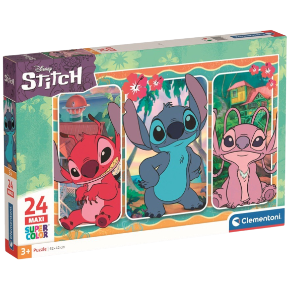 Clementoni - Puzzle Maxi 24 Disney: Stitch                    