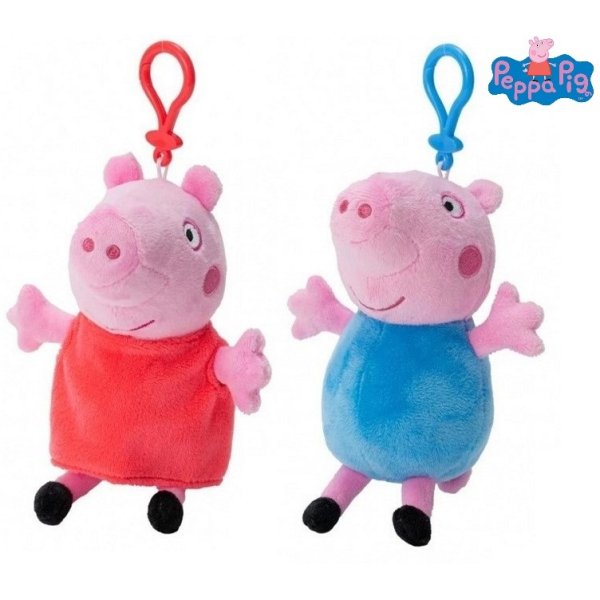 E-shop Prasiatko Peppa - Plyšový prívesok 16 cm - 2 druhy